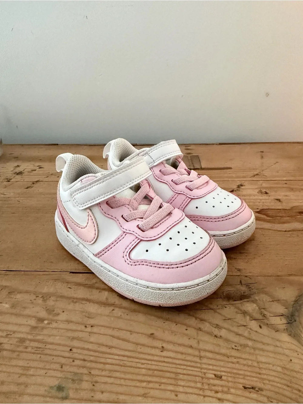 Toddler Pink and White Nike Court Borough Low Recraft